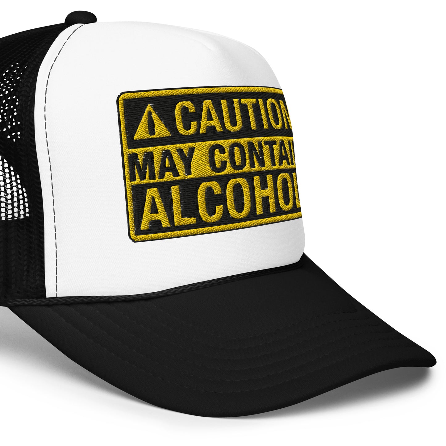 Caution May Contain Alcohol | Funny Foam Drinking Hat