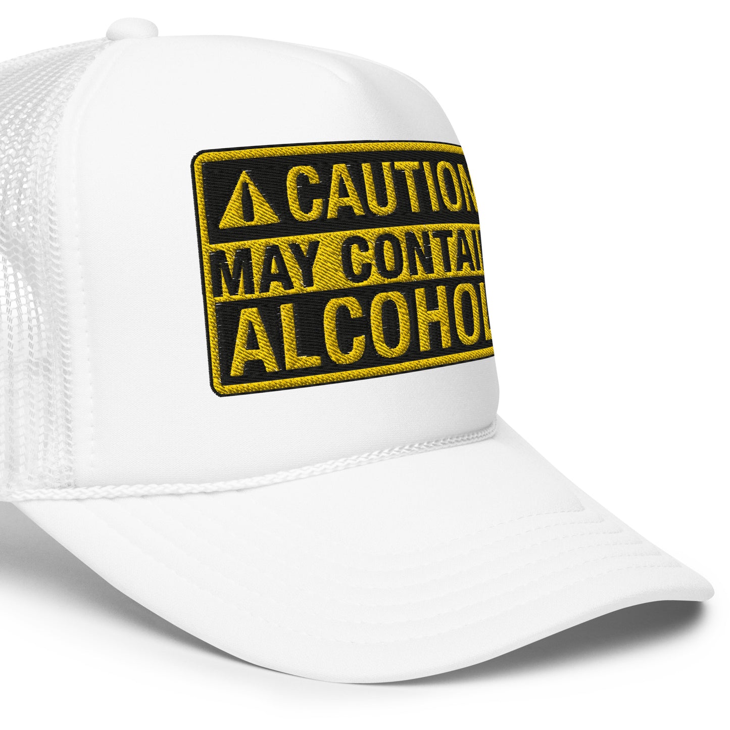 Caution May Contain Alcohol | Funny Foam Drinking Hat