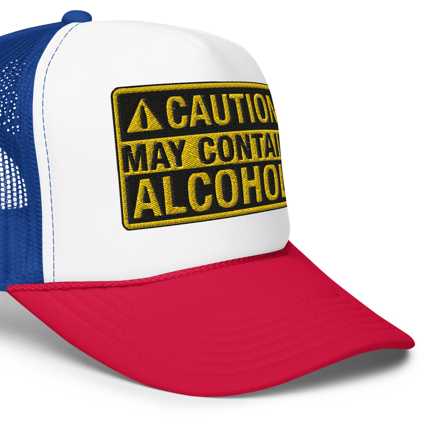 Caution May Contain Alcohol | Funny Foam Drinking Hat