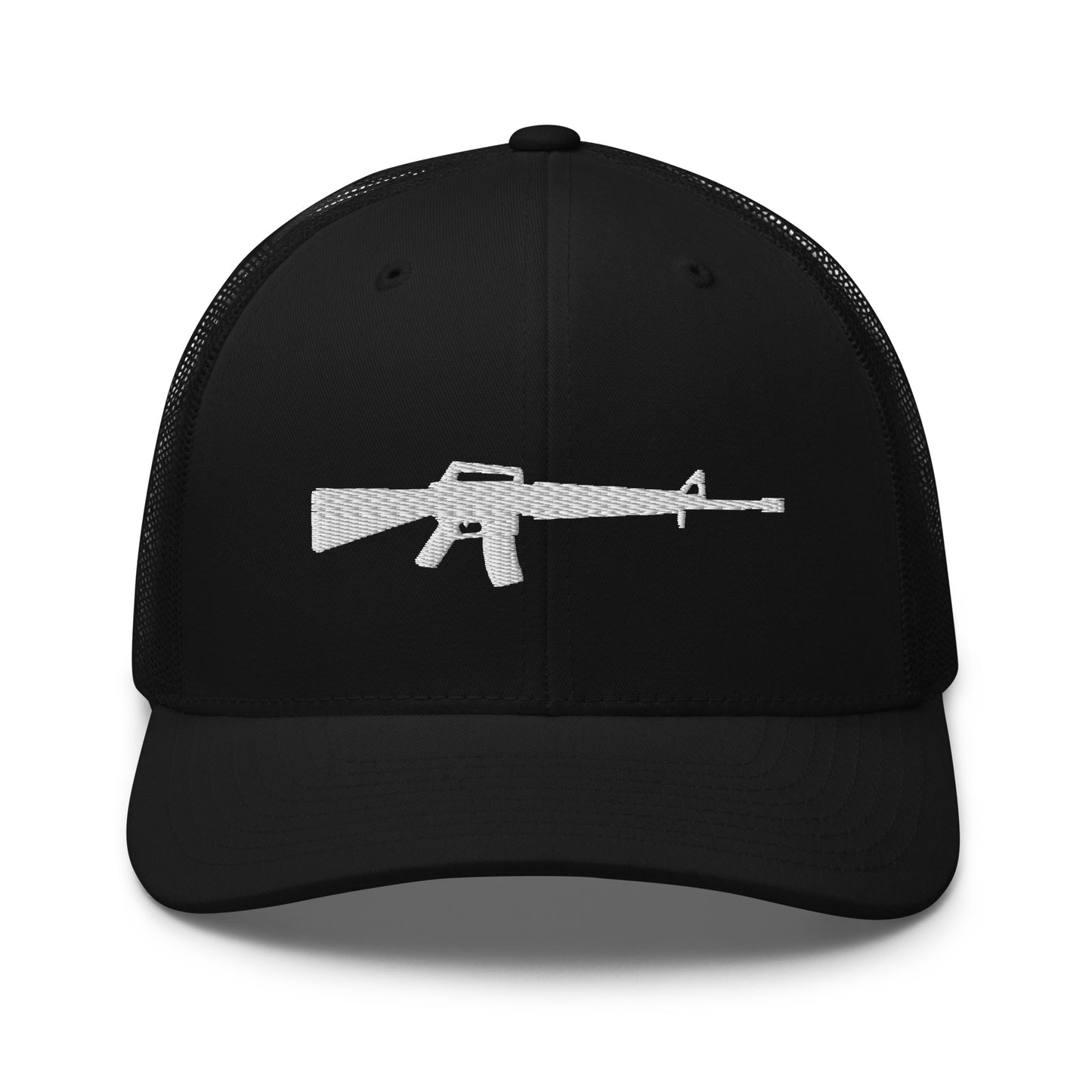 M16 White Silhouette Snapback Baseball Hat