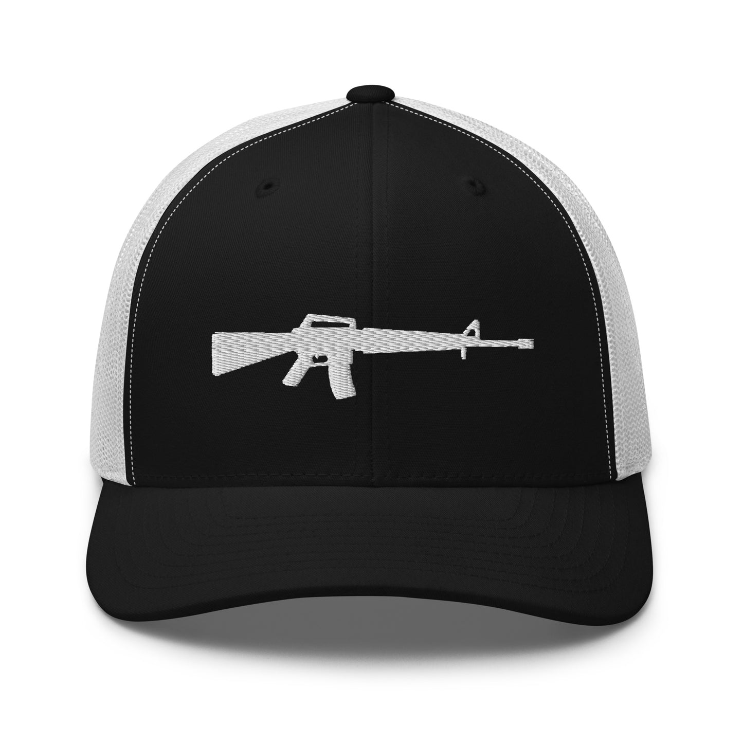 M16 White Silhouette Snapback Baseball Hat