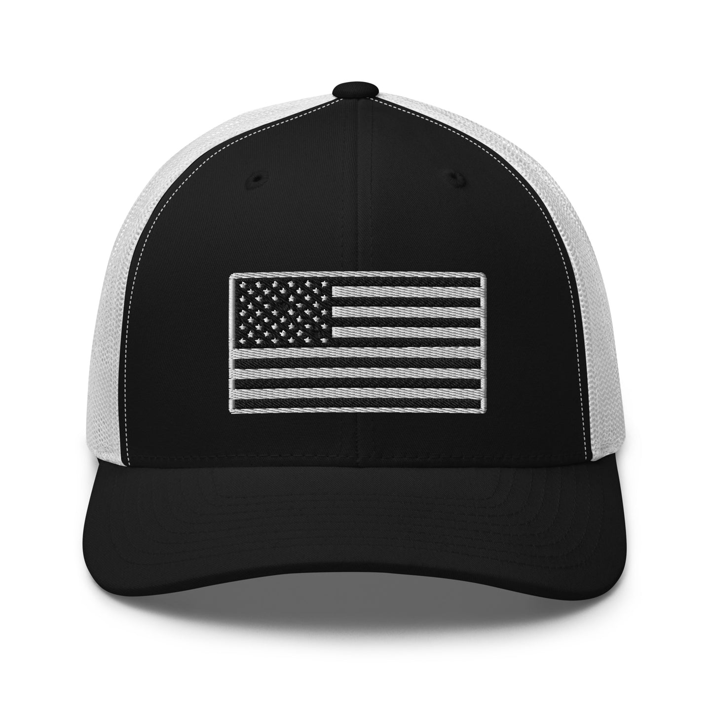 Midnight American Flag Snapback Trucker Hat