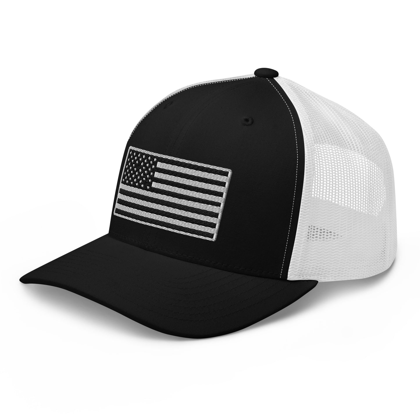 Midnight American Flag Snapback Trucker Hat