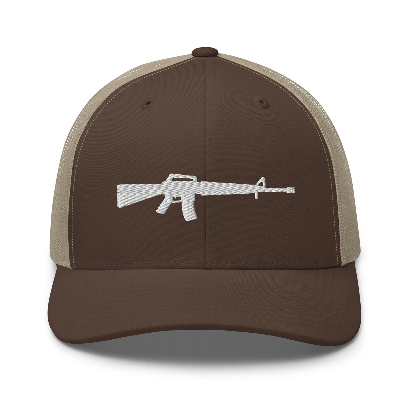 M16 White Silhouette Snapback Baseball Hat