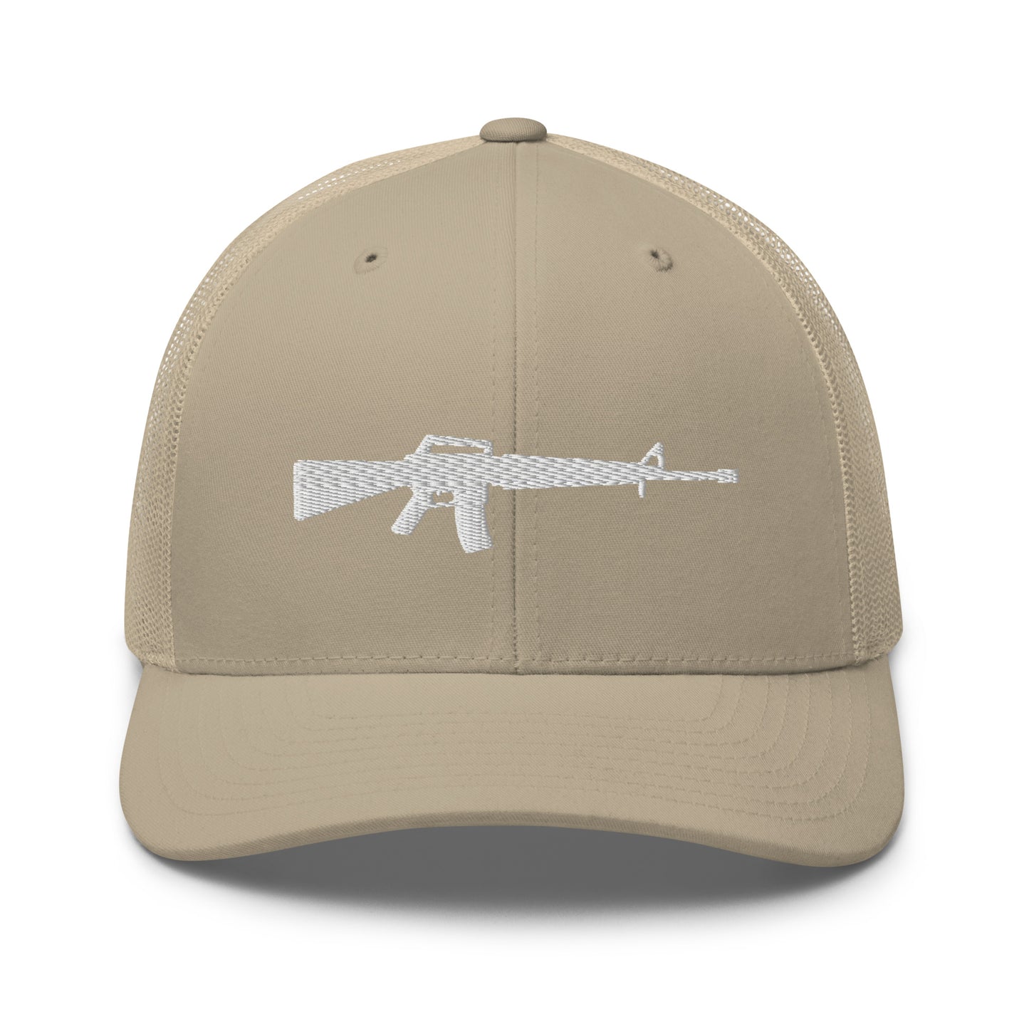 M16 White Silhouette Snapback Baseball Hat