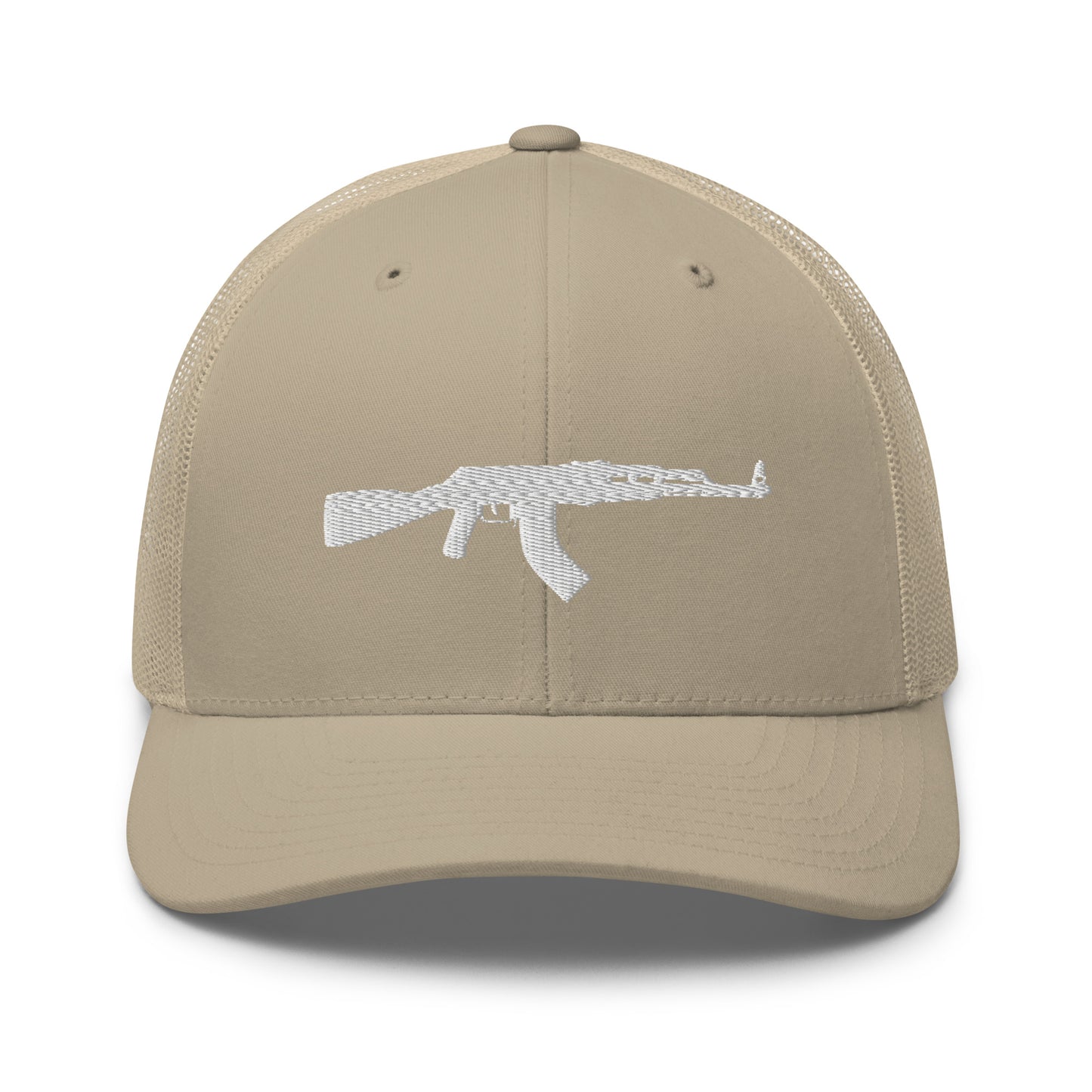 AK-47 White Silhouette Snapback Trucker Hat