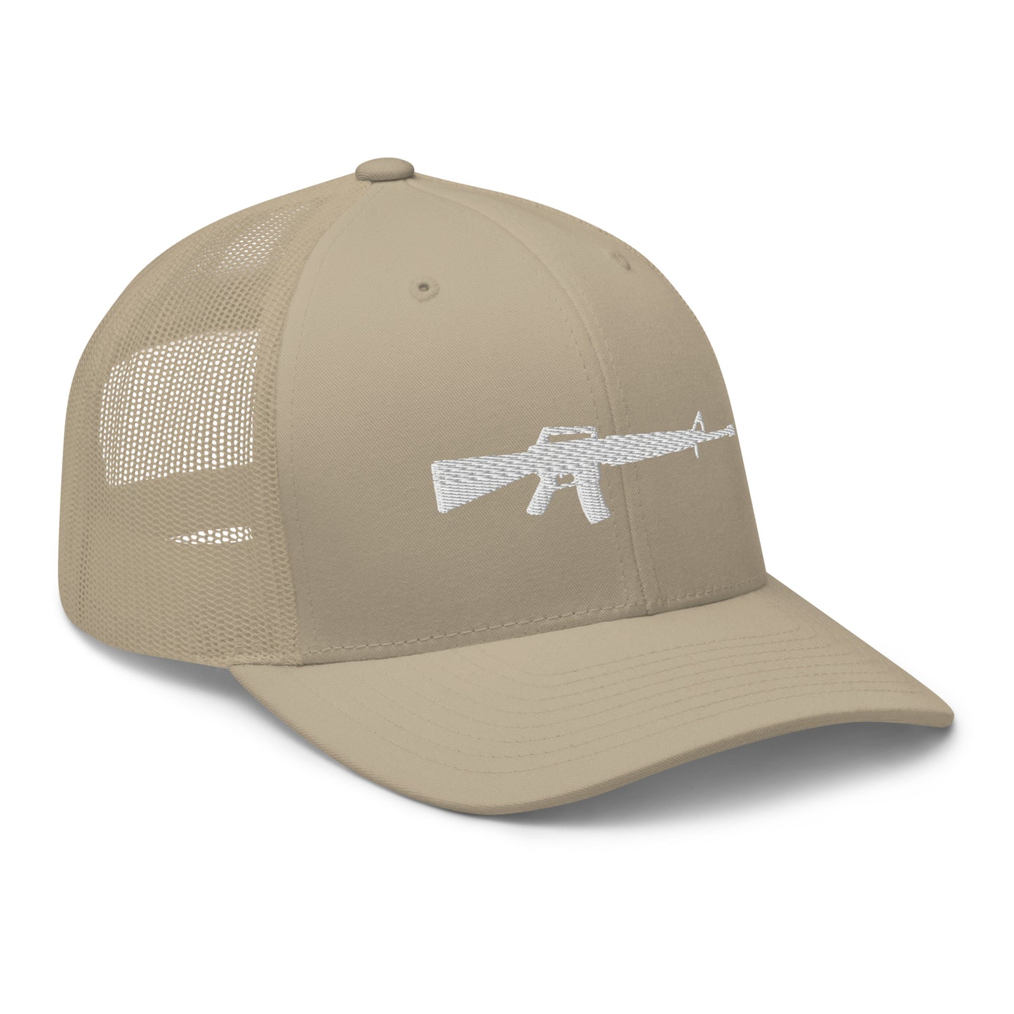 M16 White Silhouette Snapback Baseball Hat