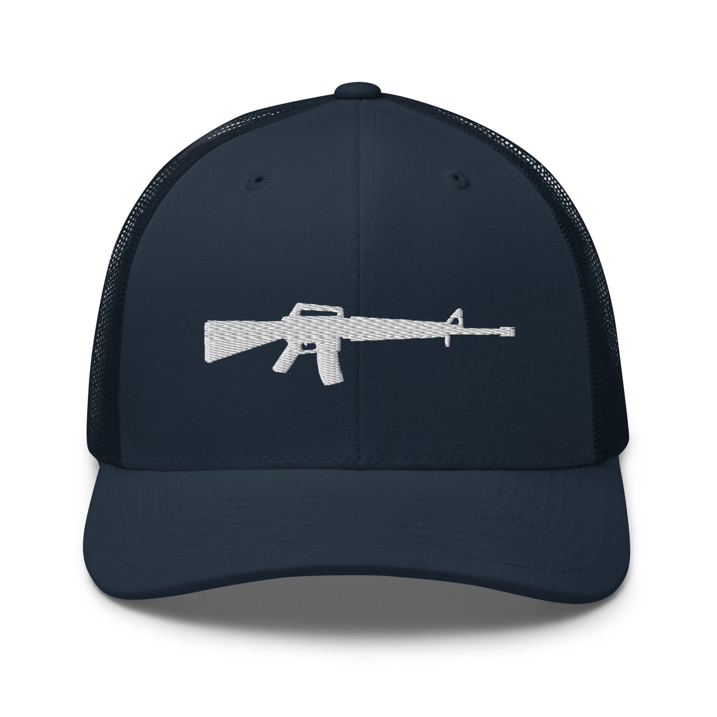 M16 White Silhouette Snapback Baseball Hat