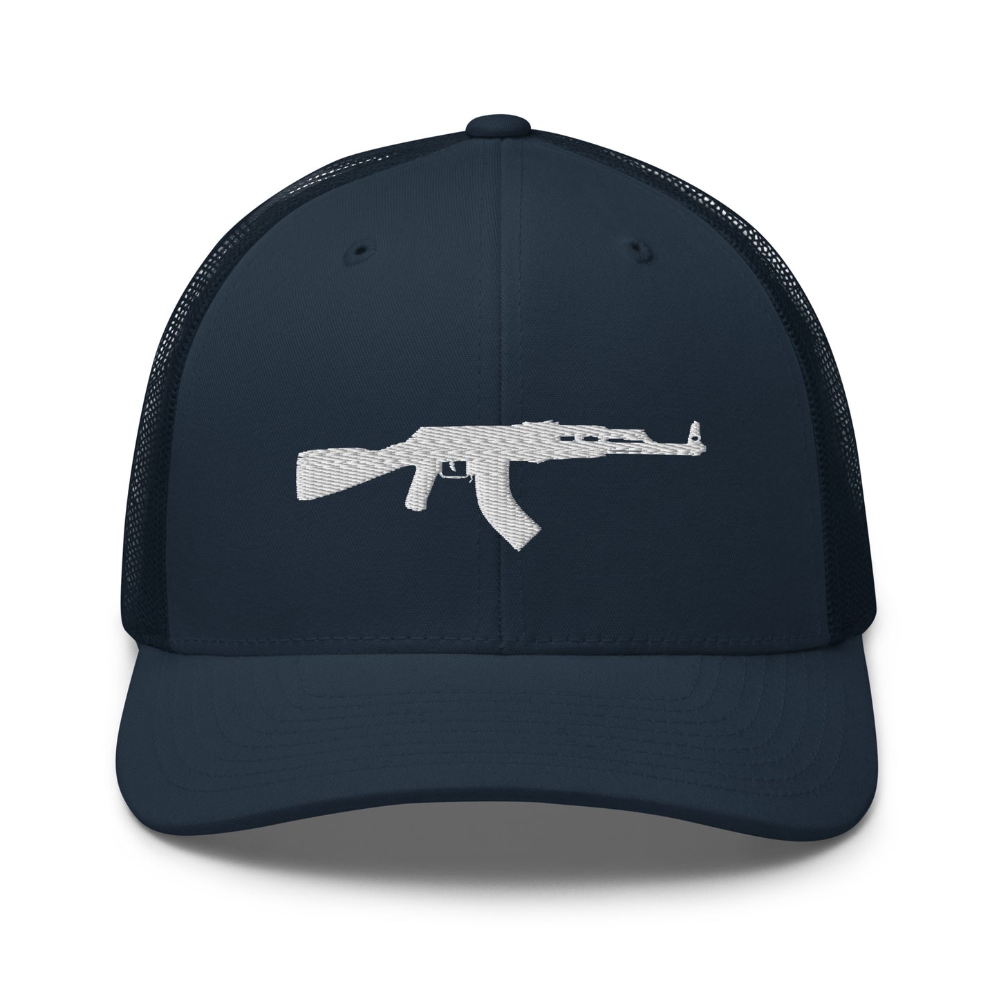 AK-47 White Silhouette Snapback Trucker Hat