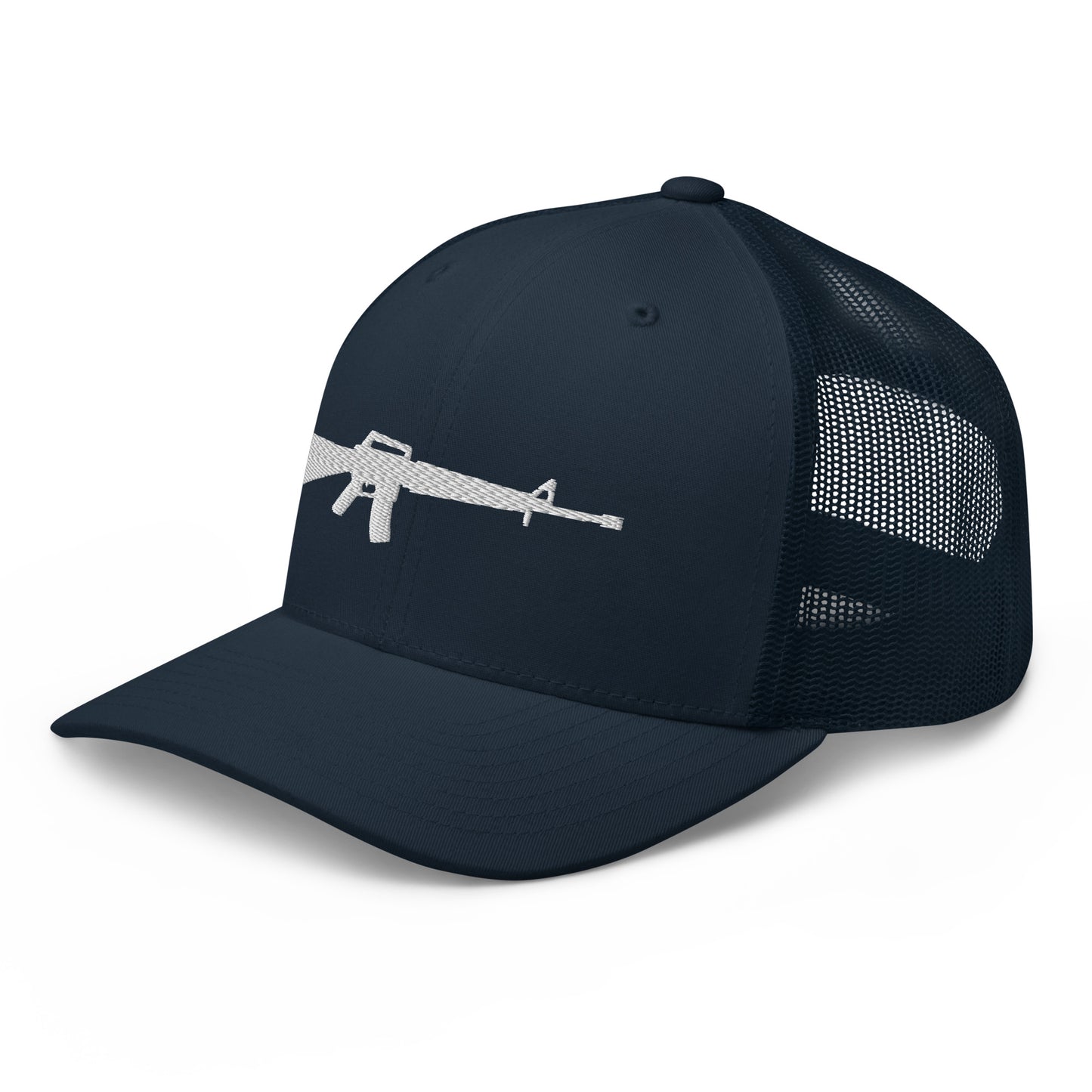 M16 White Silhouette Snapback Baseball Hat