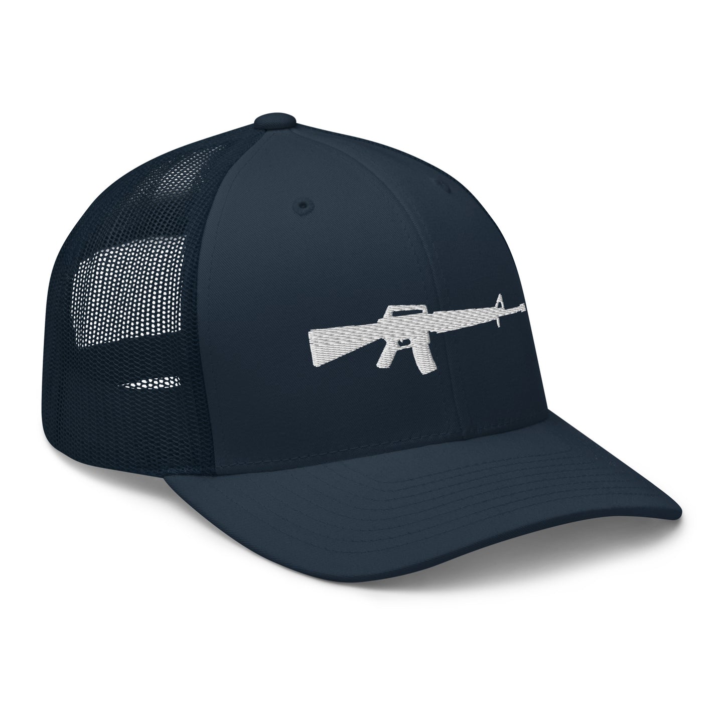 M16 White Silhouette Snapback Baseball Hat