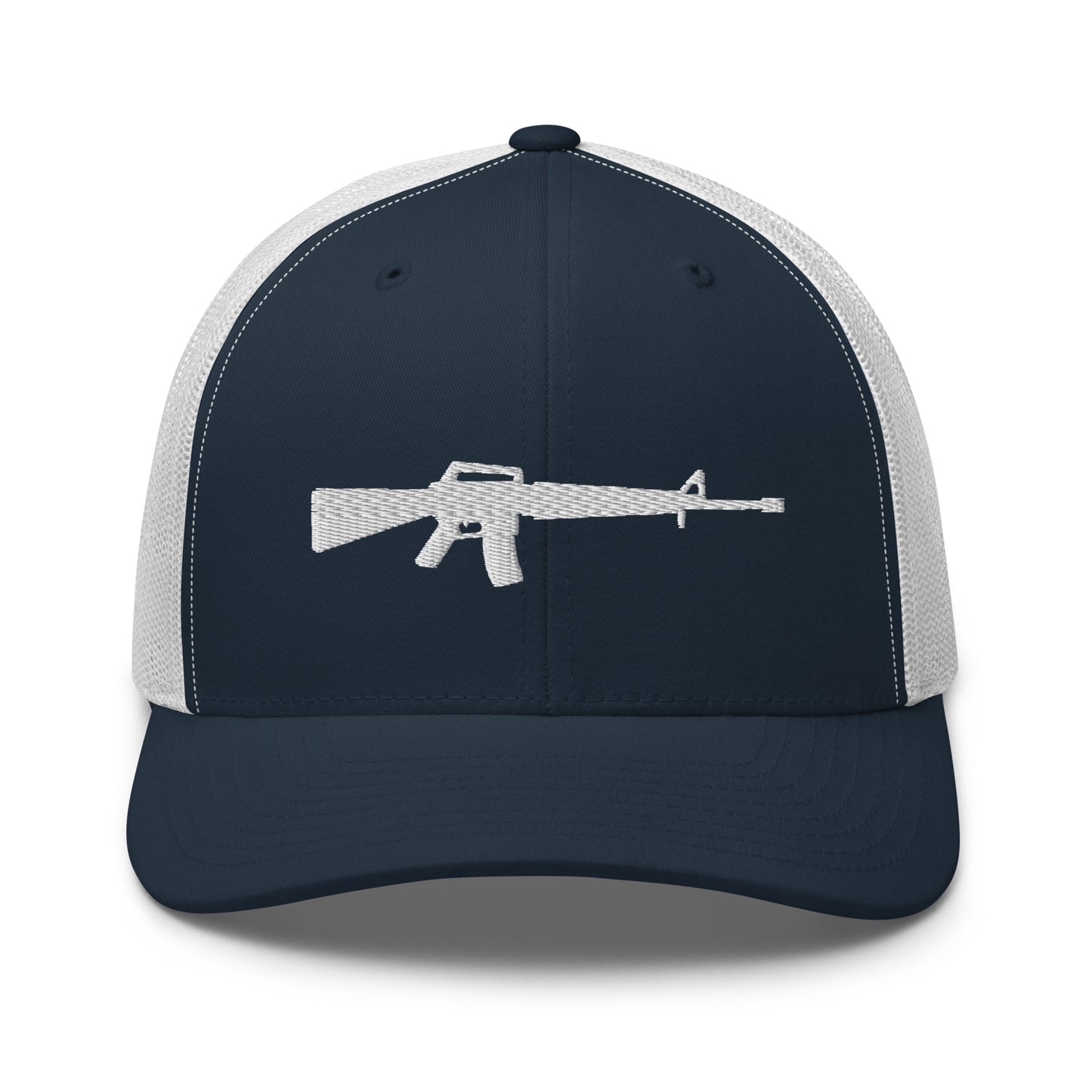 M16 White Silhouette Snapback Baseball Hat