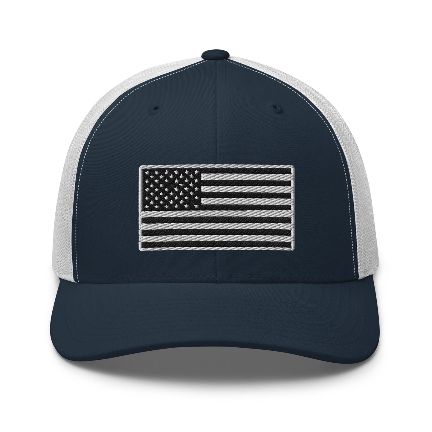 Midnight American Flag Snapback Trucker Hat