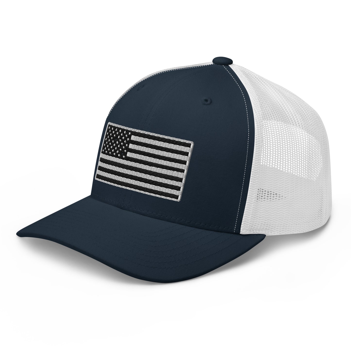 Midnight American Flag Snapback Trucker Hat