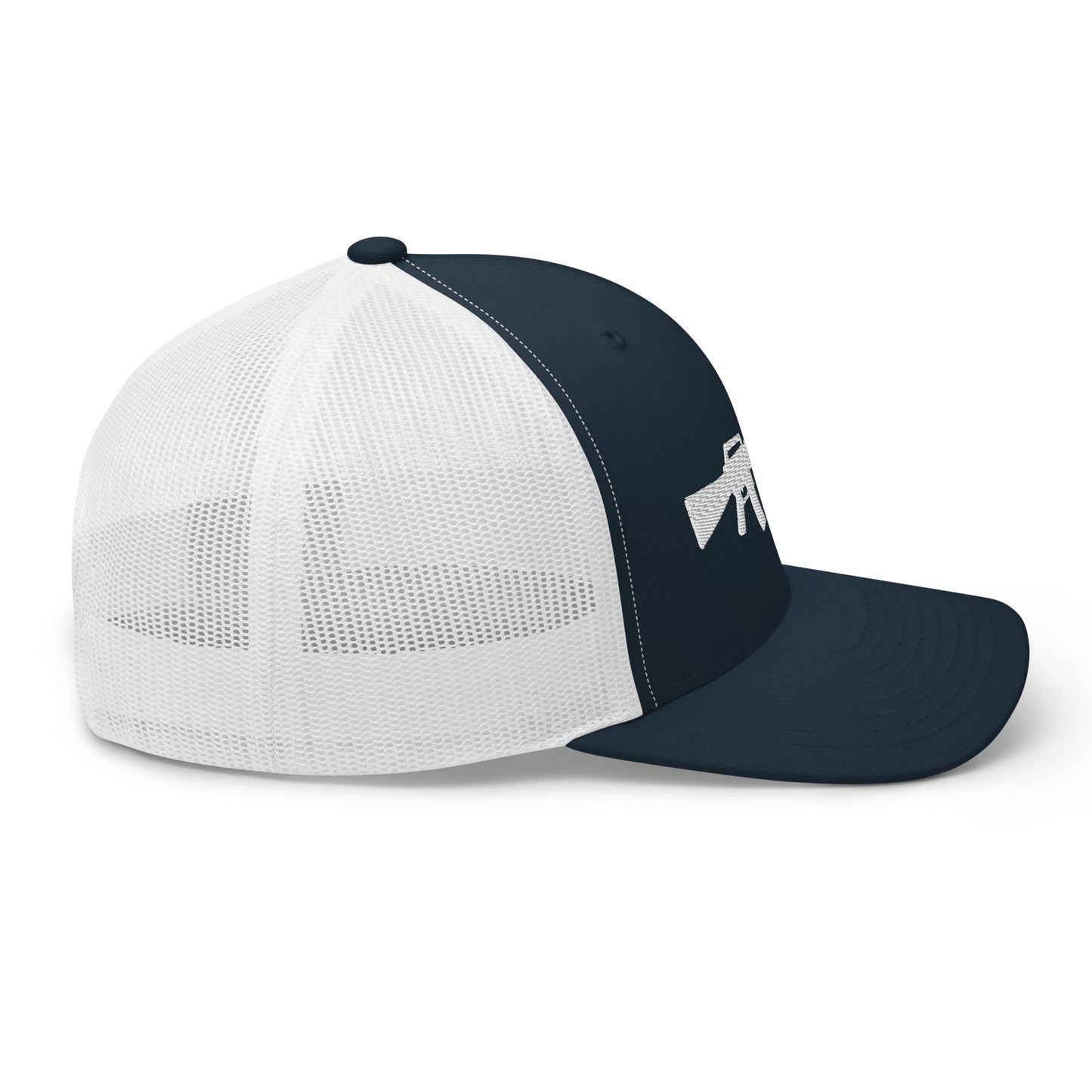 M16 White Silhouette Snapback Baseball Hat