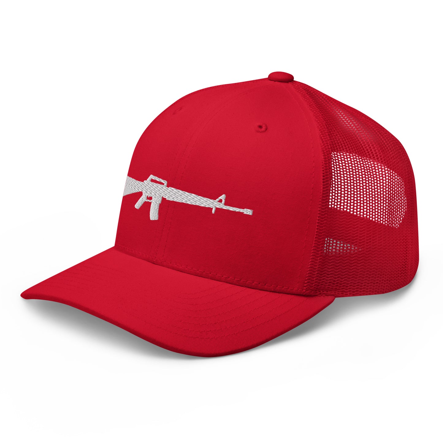 M16 White Silhouette Snapback Baseball Hat