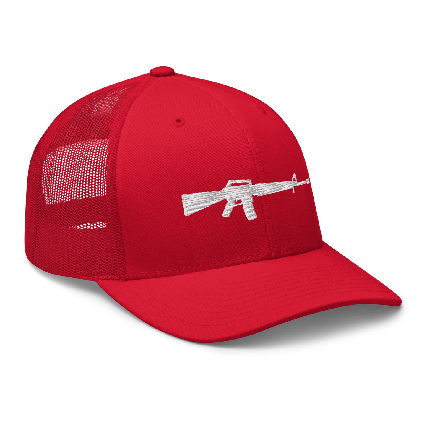 M16 White Silhouette Snapback Baseball Hat