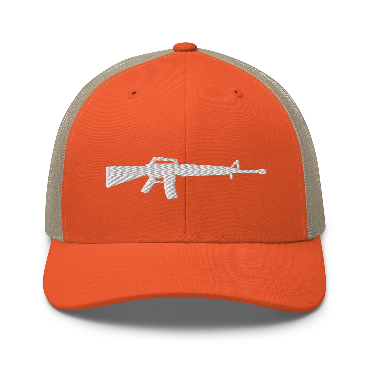 M16 White Silhouette Snapback Baseball Hat