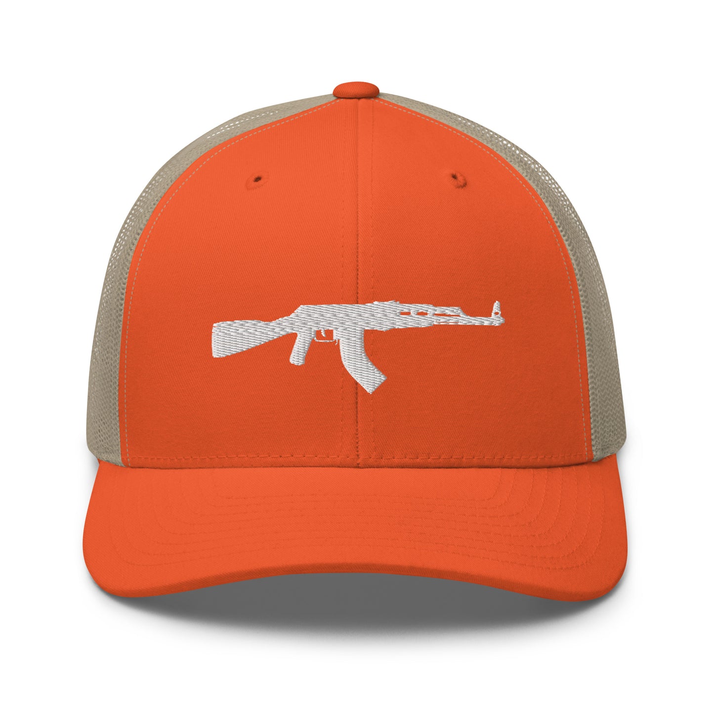 AK-47 White Silhouette Snapback Trucker Hat