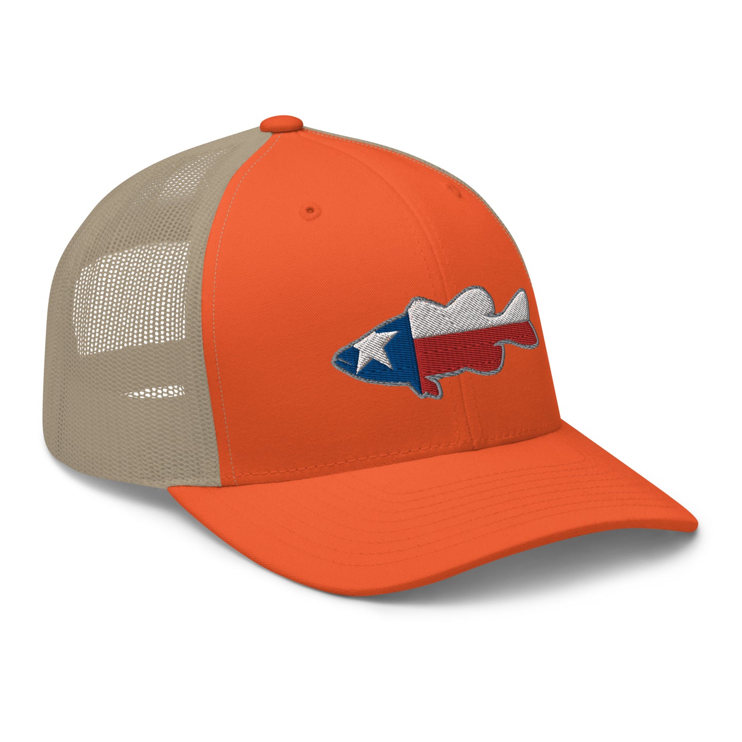 Texas Bass Flag Snapback Trucker Cap