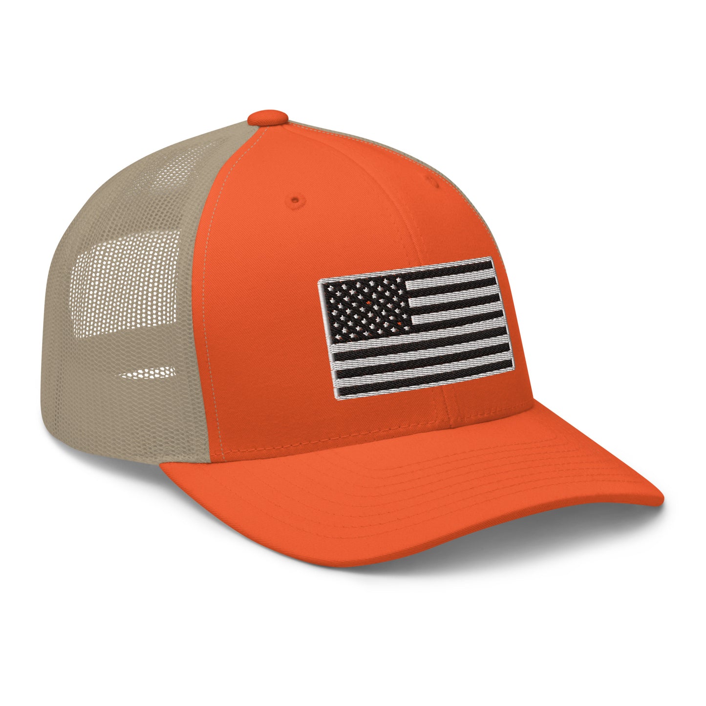 Midnight American Flag Snapback Trucker Hat