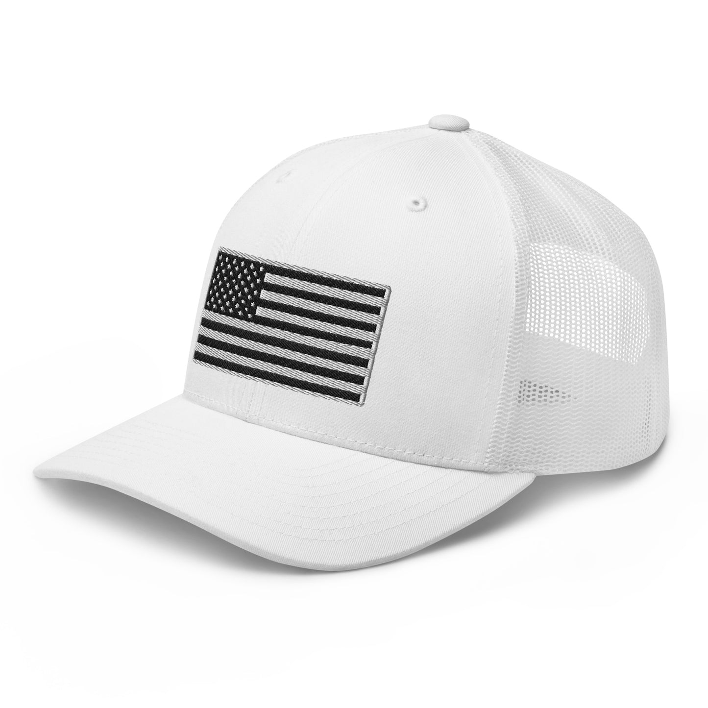 Midnight American Flag Snapback Trucker Hat