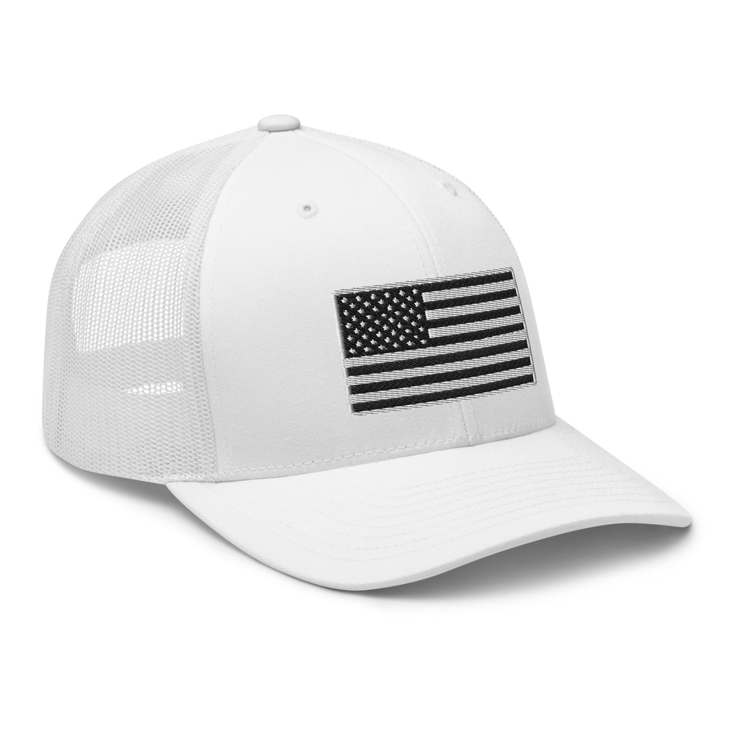 Midnight American Flag Snapback Trucker Hat