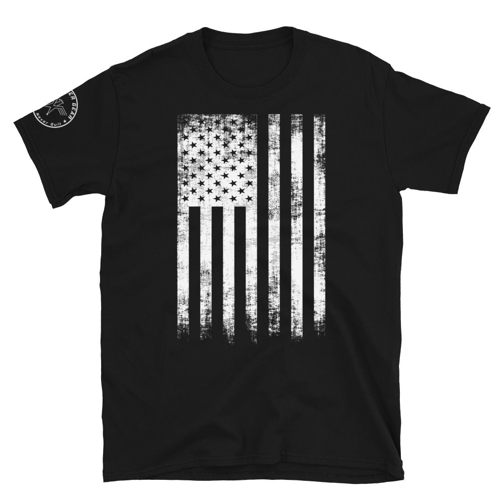 Distressed White American Flag