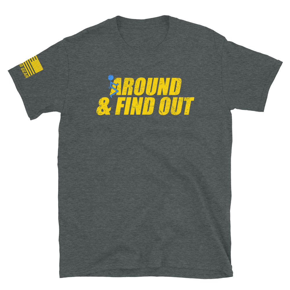 Around And Find Out - Yellow And Blue