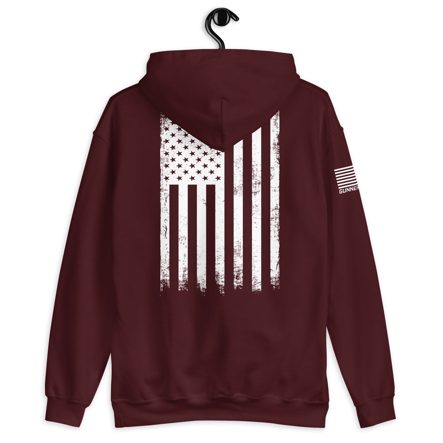 White American Flag Hoodie (Back)