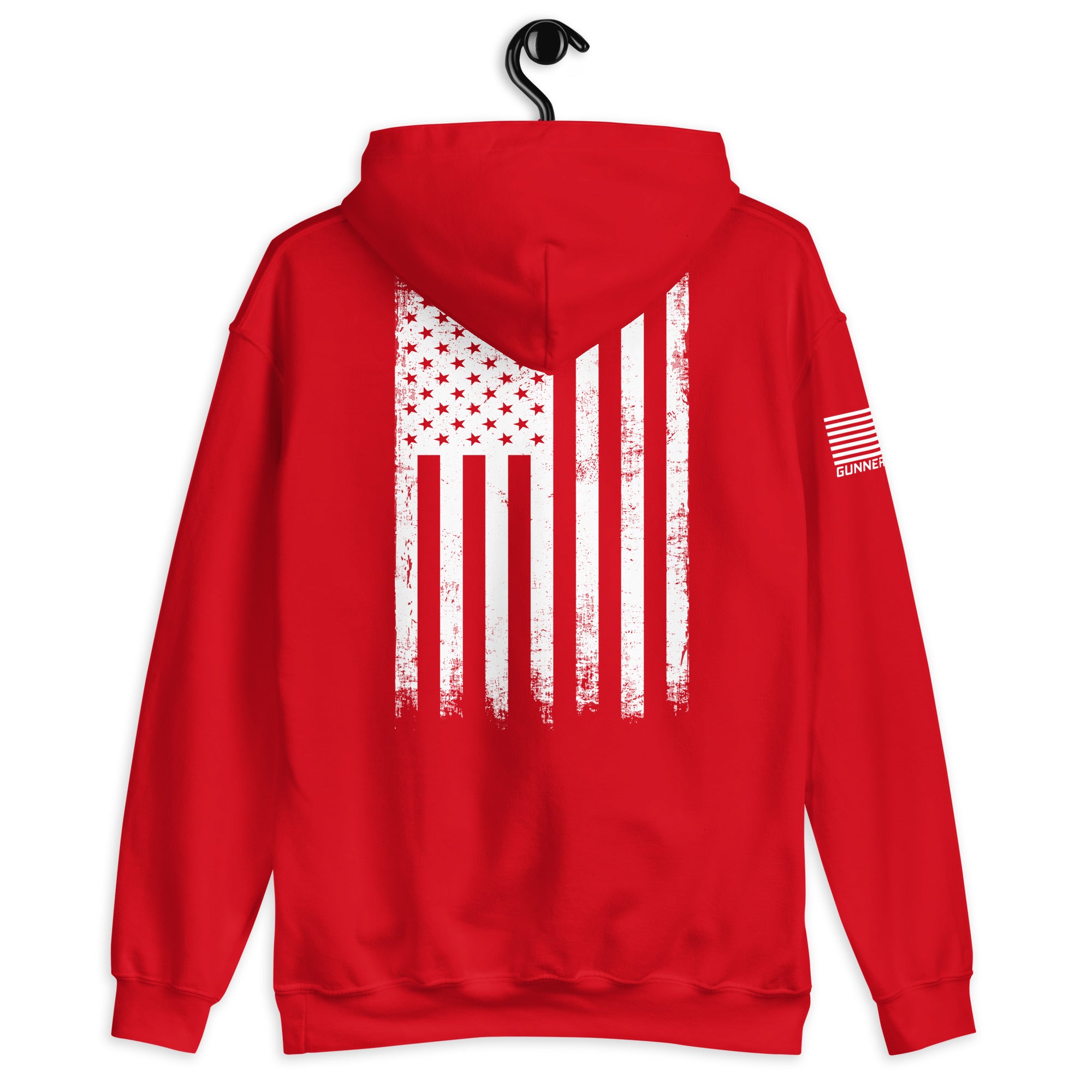 White 2024 flag hoodie