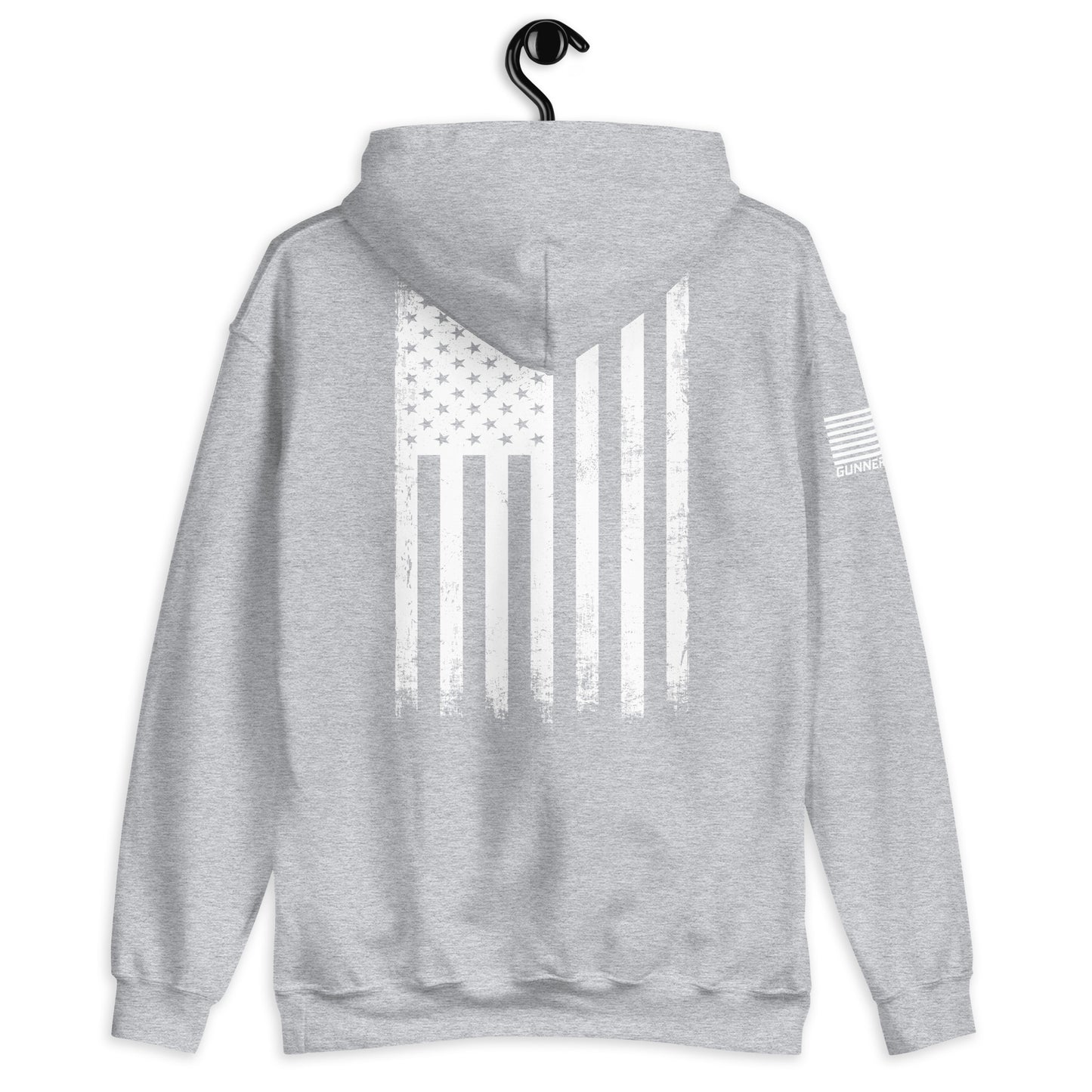 White American Flag Hoodie (Back)