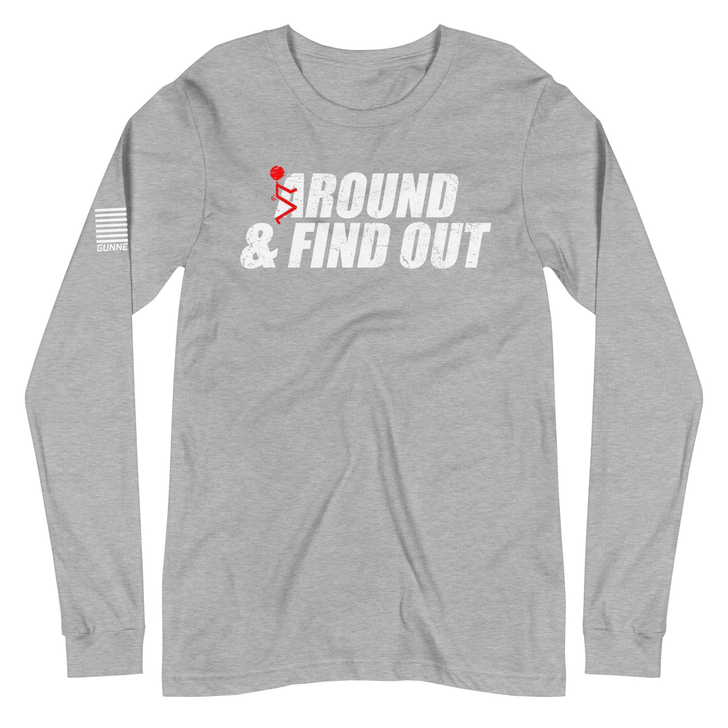 Around And Find Out - Red And White Long Sleeve