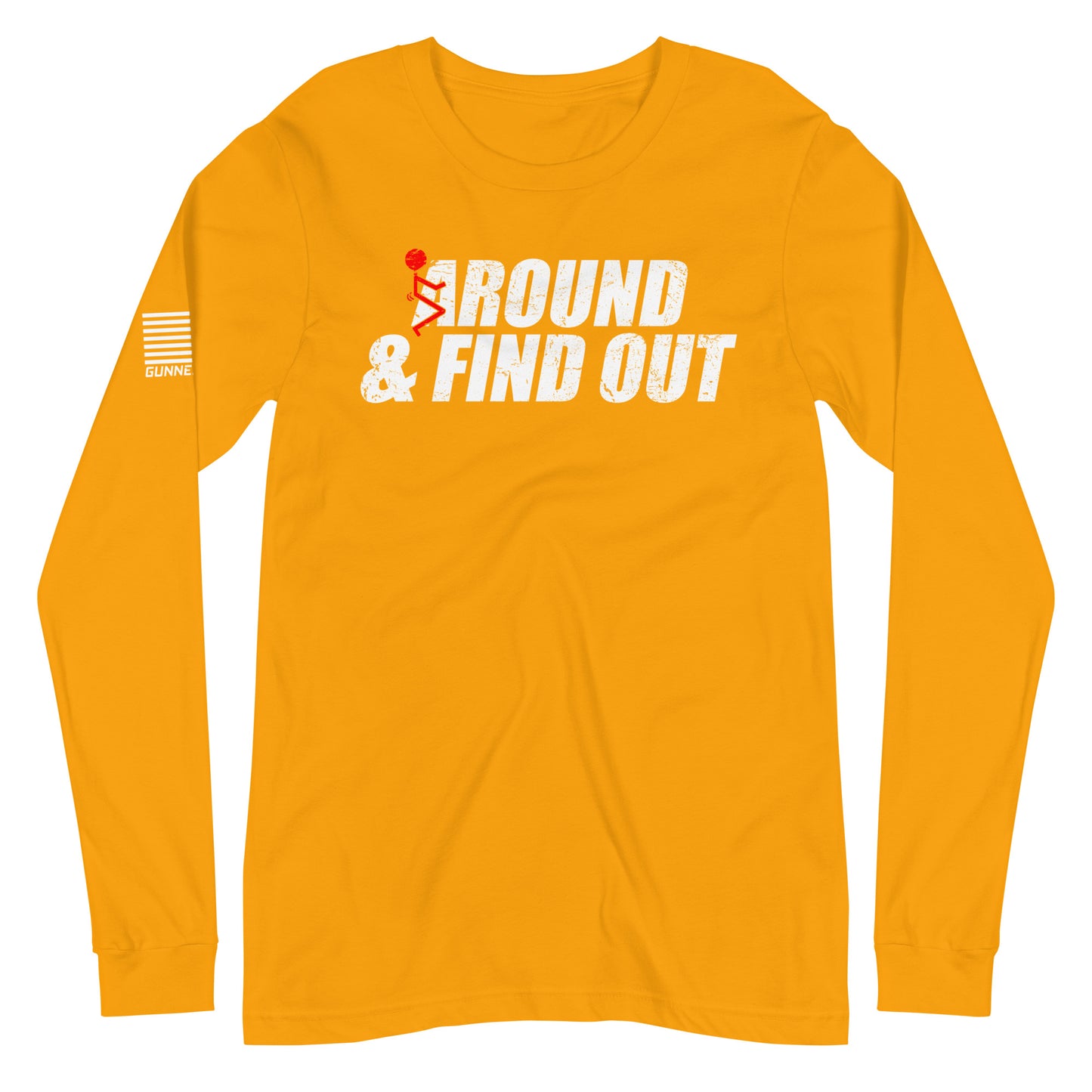 Around And Find Out - Red And White Long Sleeve