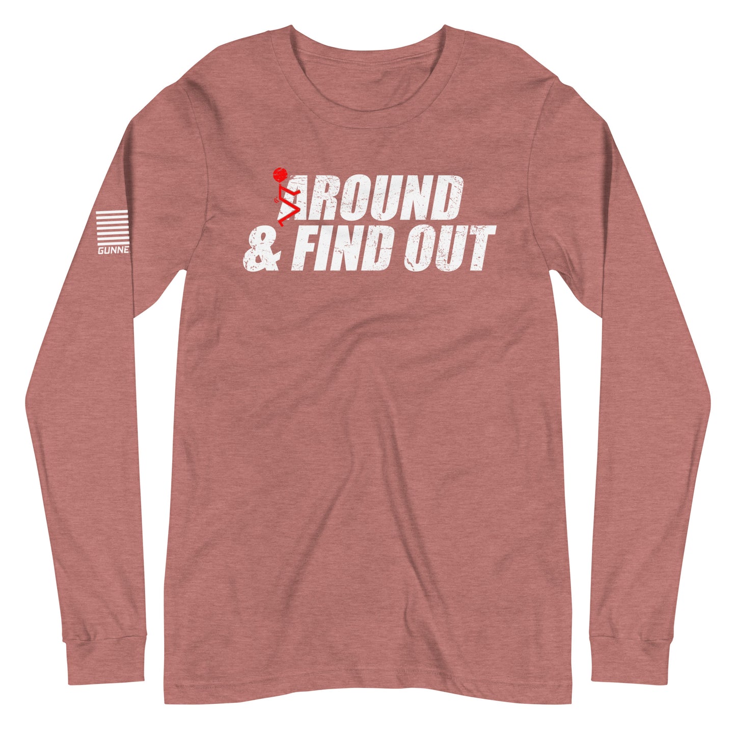 Around And Find Out - Red And White Long Sleeve