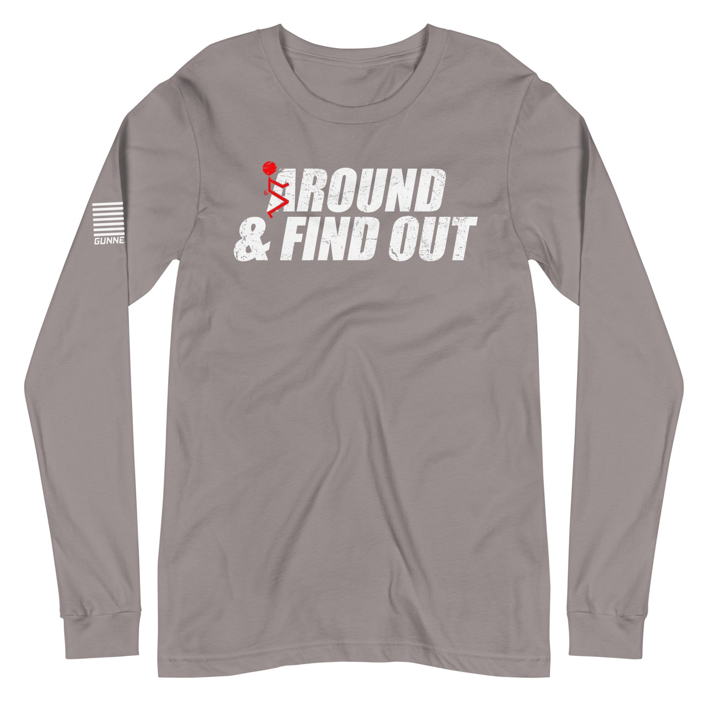 Around And Find Out - Red And White Long Sleeve